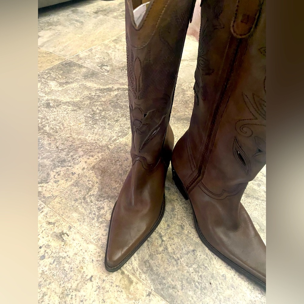 Leather Cowboy Boots